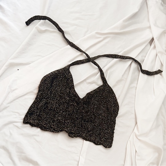 black and golden crop top - Picture 2 of 2